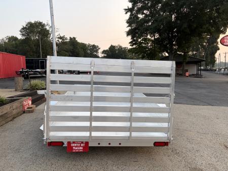 New 2027 Aluma 72"x10' Utility, 12" Solid Sides, Ramp Gate 7210S-TG