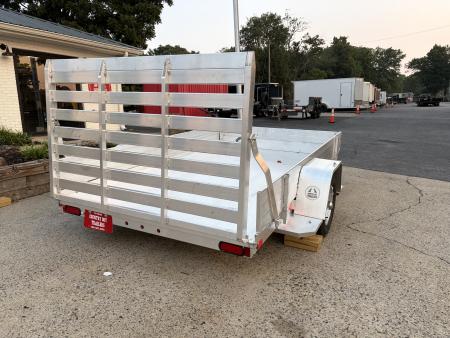 New 2027 Aluma 72"x10' Utility, 12" Solid Sides, Ramp Gate 7210S-TG