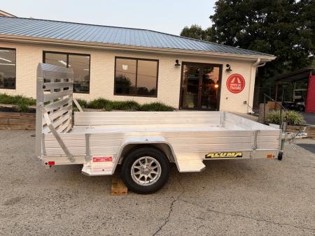 New 2027 Aluma 72"x10' Utility, 12" Solid Sides, Ramp Gate 7210S-TG