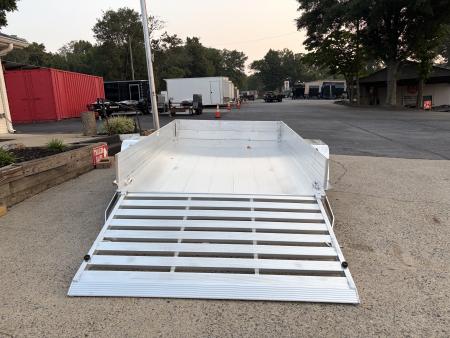 New 2027 Aluma 72"x10' Utility, 12" Solid Sides, Ramp Gate 7210S-TG