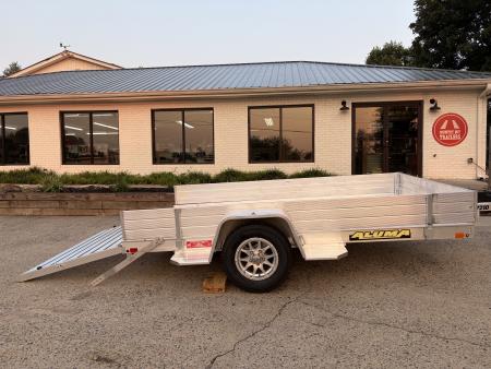 New 2027 Aluma 72"x10' Utility, 12" Solid Sides, Ramp Gate 7210S-TG