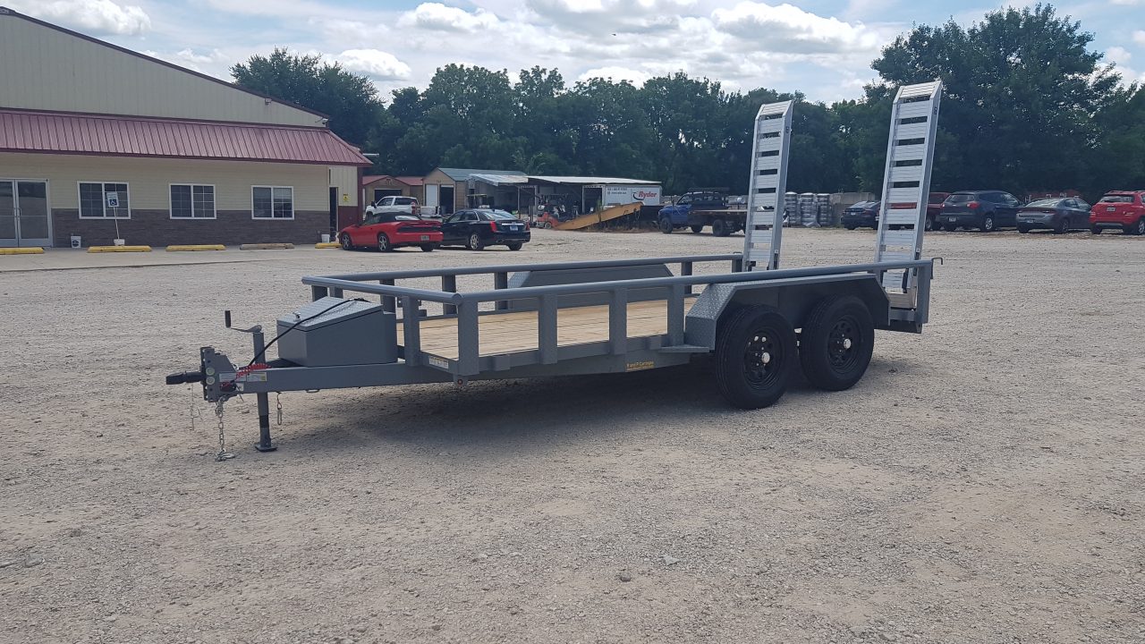 Used 2026 MEB 77"' x 14' Pipetop W 6' Aluminum Ramps Utility Trailer 7K