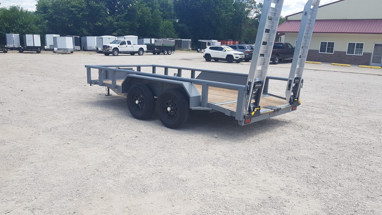 Used 2026 MEB 77"' x 14' Pipetop W 6' Aluminum Ramps Utility Trailer 7K