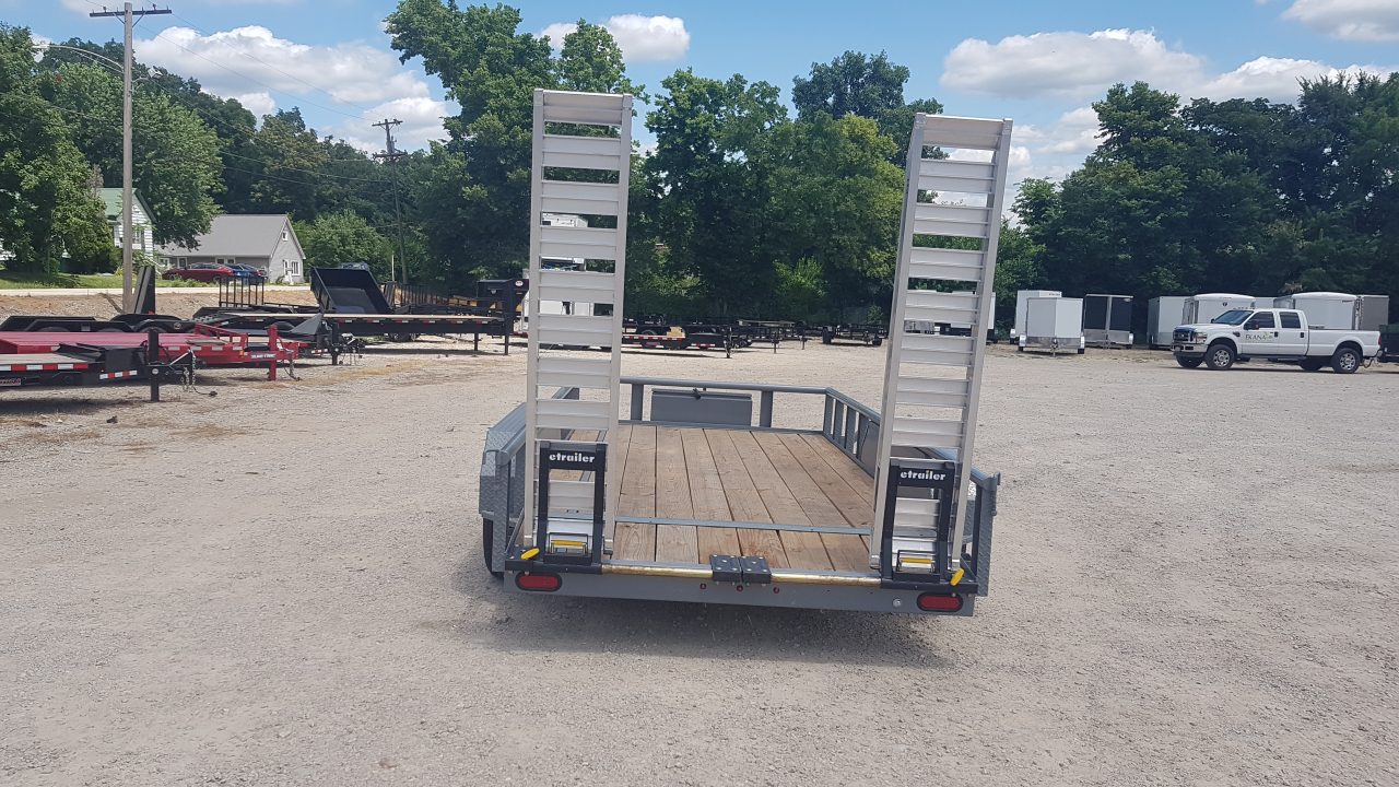 Used 2026 MEB 77"' x 14' Pipetop W 6' Aluminum Ramps Utility Trailer 7K
