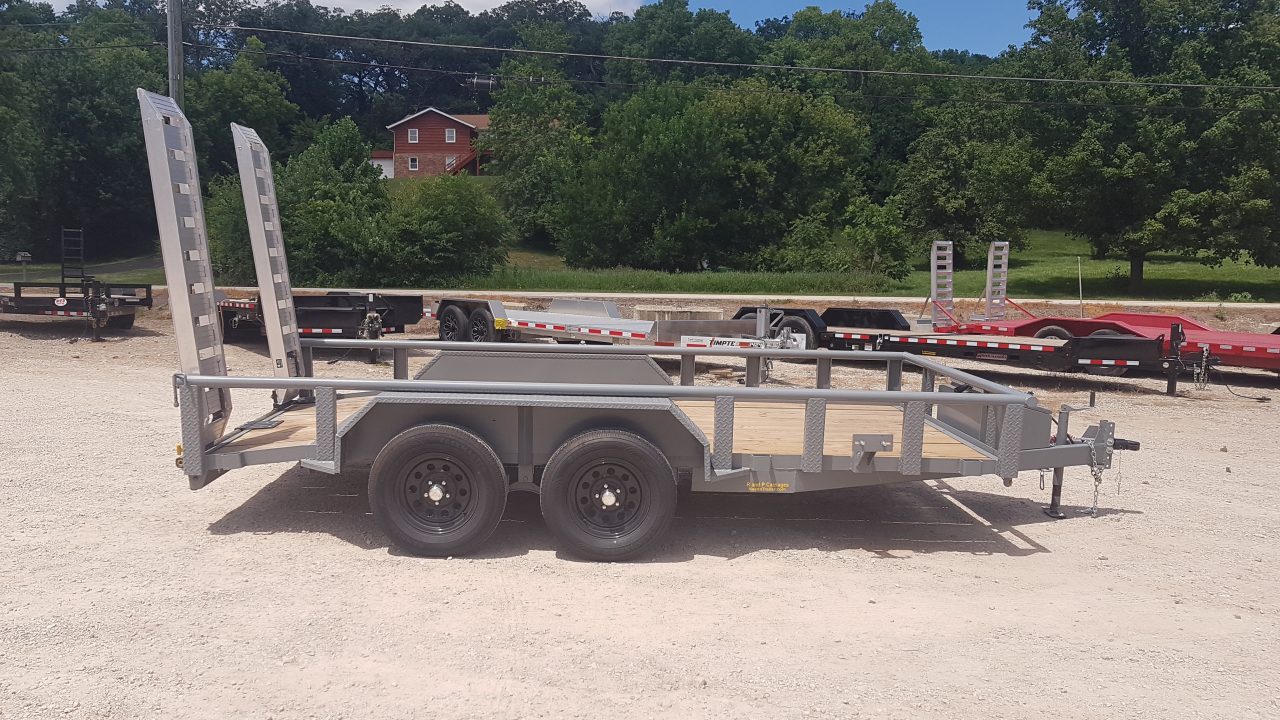 Used 2026 MEB 77"' x 14' Pipetop W 6' Aluminum Ramps Utility Trailer 7K