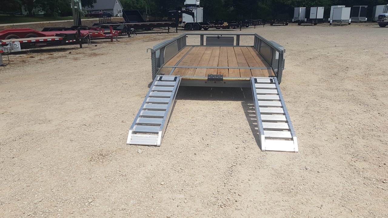Used 2026 MEB 77"' x 14' Pipetop W 6' Aluminum Ramps Utility Trailer 7K