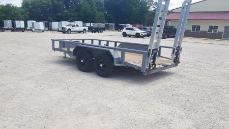Used 2026 MEB 77"' x 14' Pipetop W 6' Aluminum Ramps Utility Trailer 7K