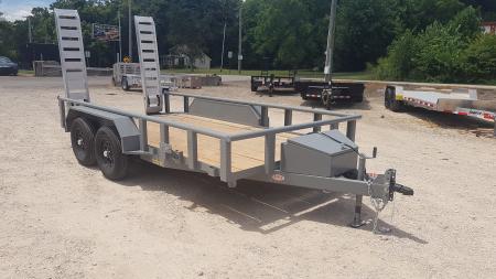 Used 2026 MEB 77"' x 14' Pipetop W 6' Aluminum Ramps Utility Trailer 7K