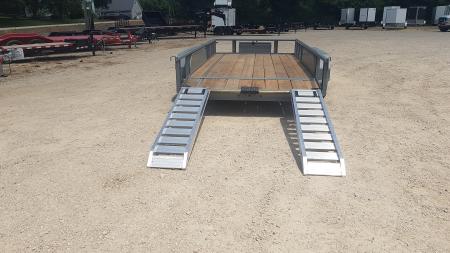 Used 2026 MEB 77"' x 14' Pipetop W 6' Aluminum Ramps Utility Trailer 7K