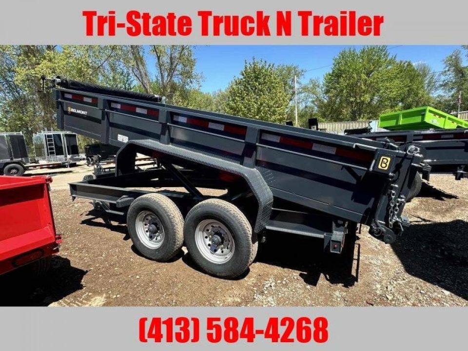 New 2026 Belmont 7x14 Dump trailer barn door and ramps