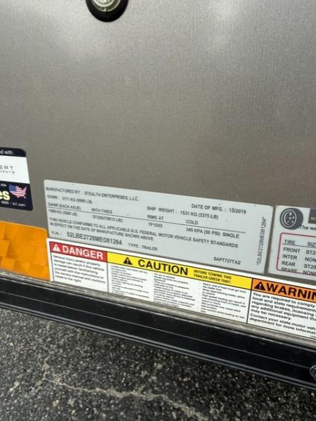 Used 2021 Stealth Trailers GLACIER SERIES 7X27