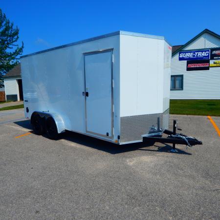 New 2027 Impact Trailers 7 x 16 Quake Flat Top V-Nose 7K Cargo / Enclosed Trailer