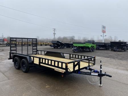 New 2027 Load Trail 83x16 Tandem Axle 7K w/Side Rail ATV Ramps Landscape Trailer