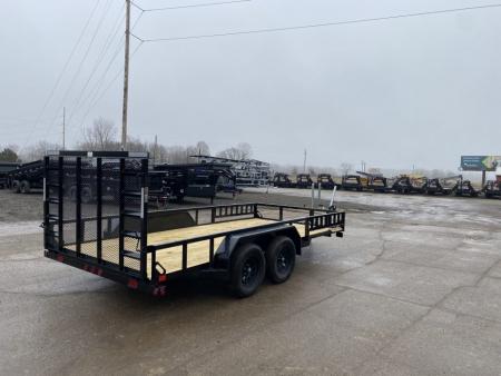 New 2027 Load Trail 83x16 Tandem Axle 7K w/Side Rail ATV Ramps Landscape Trailer