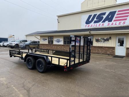 New 2027 Load Trail 83x16 Tandem Axle 7K w/Side Rail ATV Ramps Landscape Trailer
