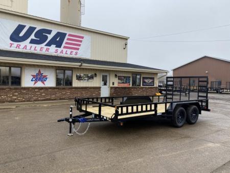New 2027 Load Trail 83x16 Tandem Axle 7K w/Side Rail ATV Ramps Landscape Trailer