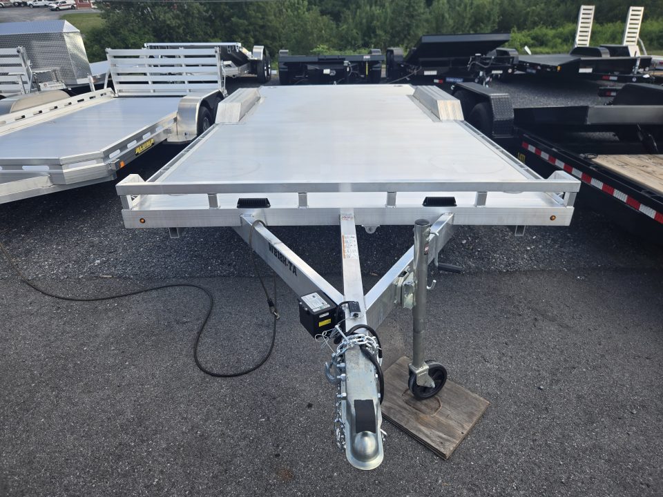 New ALUMA 8.5 x 18 Wide Body Drive-Over Fender Car Hauler UTV Hauler, 10k GVWR ***Pull-Out Ramps, Loading Lights