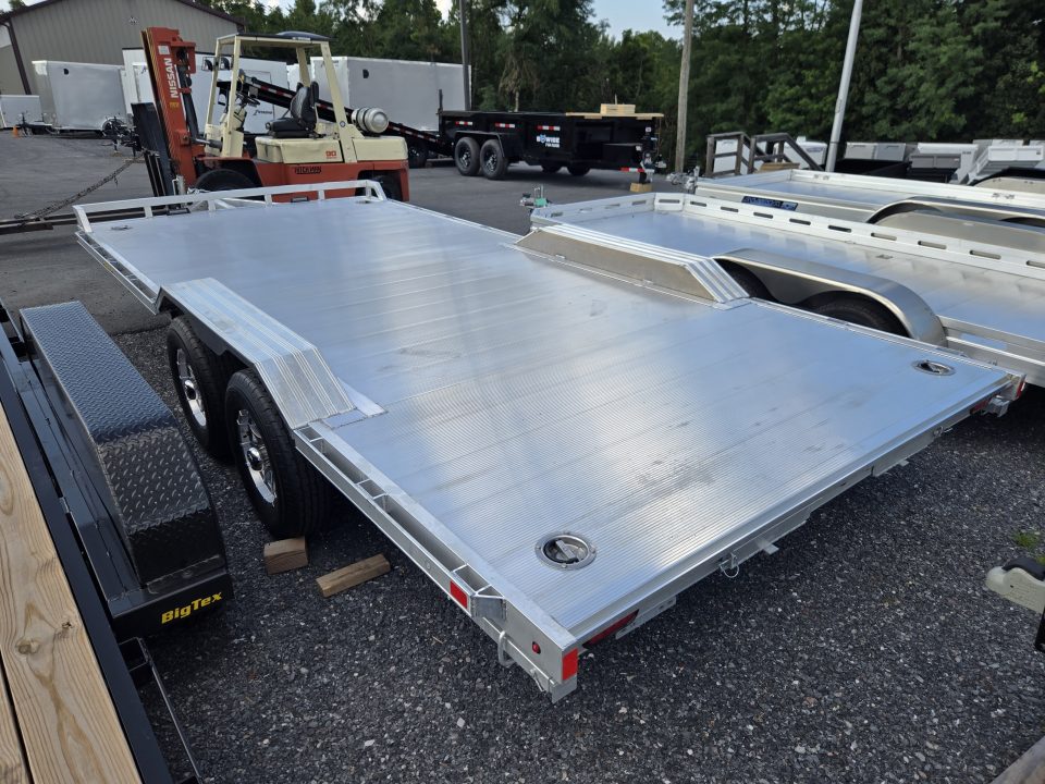 New ALUMA 8.5 x 18 Wide Body Drive-Over Fender Car Hauler UTV Hauler, 10k GVWR ***Pull-Out Ramps, Loading Lights