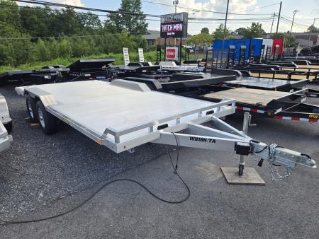 New ALUMA 8.5 x 18 Wide Body Drive-Over Fender Car Hauler UTV Hauler, 10k GVWR ***Pull-Out Ramps, Loading Lights