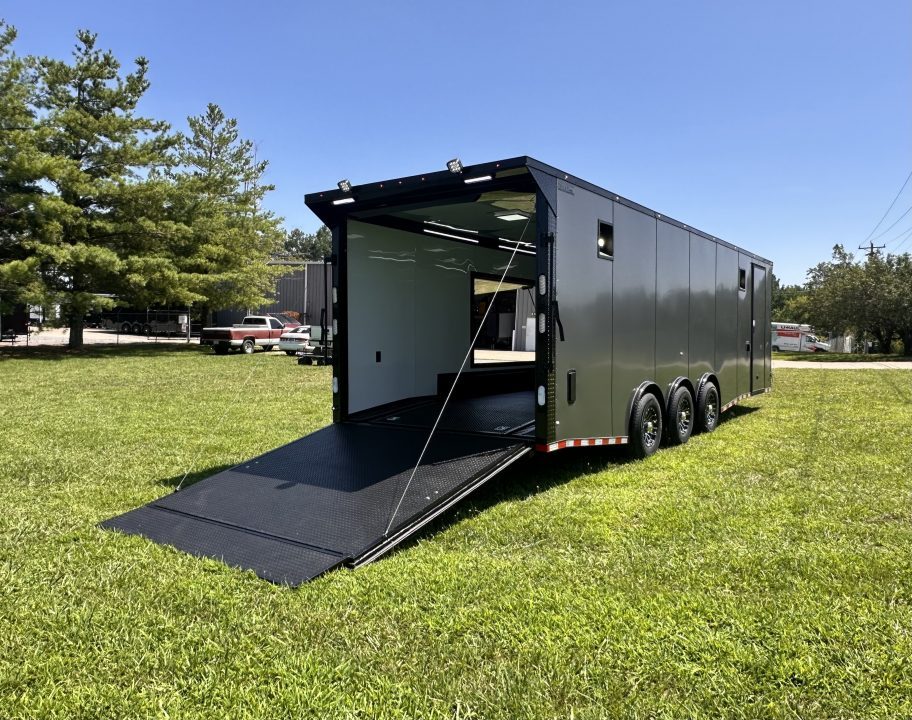 New 2026 Rock Solid Cargo 8.5x28 Race Trailer-Finished Interior- Interior-Triple 7000 TORSIONS -RECESSED E-TRACK-ESCAPE DOOR-HD RAMP