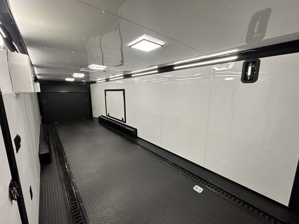 New 2026 Rock Solid Cargo 8.5x28 Race Trailer-Finished Interior- Interior-Triple 7000 TORSIONS -RECESSED E-TRACK-ESCAPE DOOR-HD RAMP