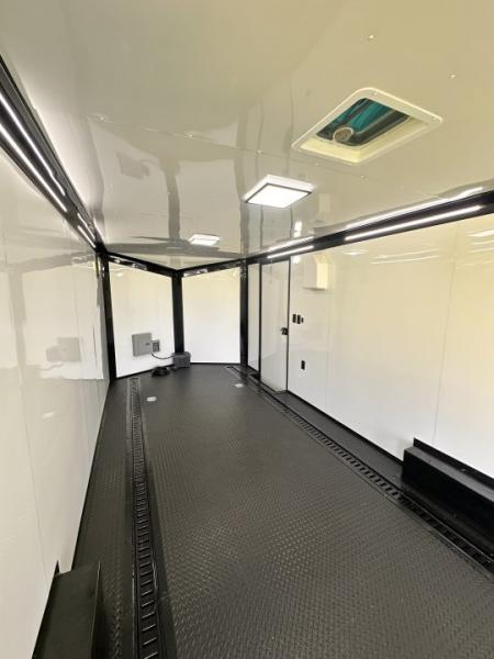 New 2026 Rock Solid Cargo 8.5x28 Race Trailer-Finished Interior- Interior-Triple 7000 TORSIONS -RECESSED E-TRACK-ESCAPE DOOR-HD RAMP