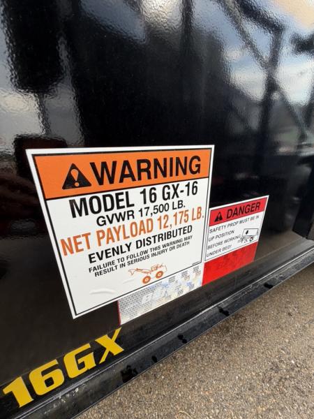 New 2026 Big Tex Trailers 7X16 GOOSENECK DUMP TRAILER 17.5K 4FT SIDES AND HYDRAULIC JACK