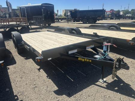 New 2026 Big Tex Trailers 7X18 OPEN CAR HAULER 10K WITH SLIDE IN RAMPS