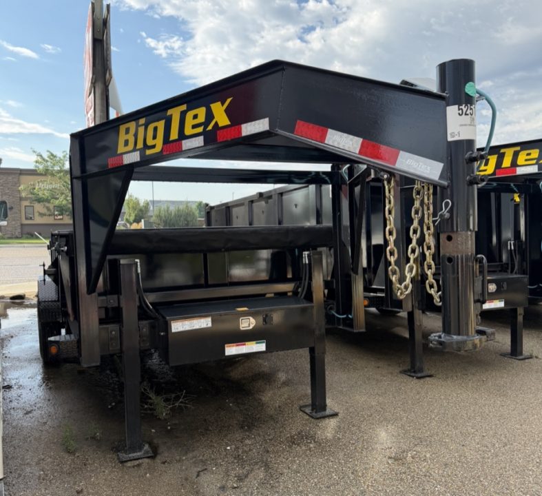 New 2026 Big Tex Trailers 7X16 GOOSENECK DUMP TRAILER 17.5K 2FT SIDES AND HYDRAULIC JACK