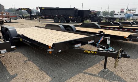 New 2026 Big Tex Trailers 7X16 OPEN CAR HAULER 7K WITH SLIDE IN RAMPS