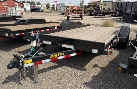 New 2026 Big Tex Trailers 7X16 OPEN CAR HAULER 10K WITH SLIDE IN RAMPS