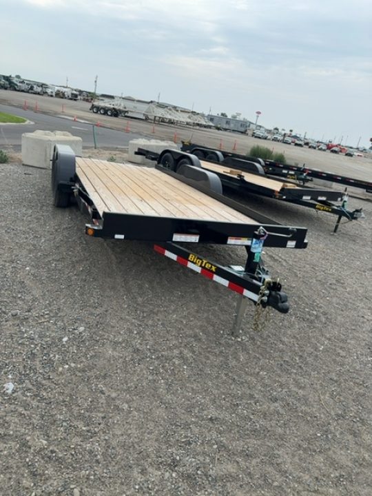 New 2026 Big Tex Trailers 7X18 OPEN CAR HAULER 10K WITH SLIDE IN RAMPS