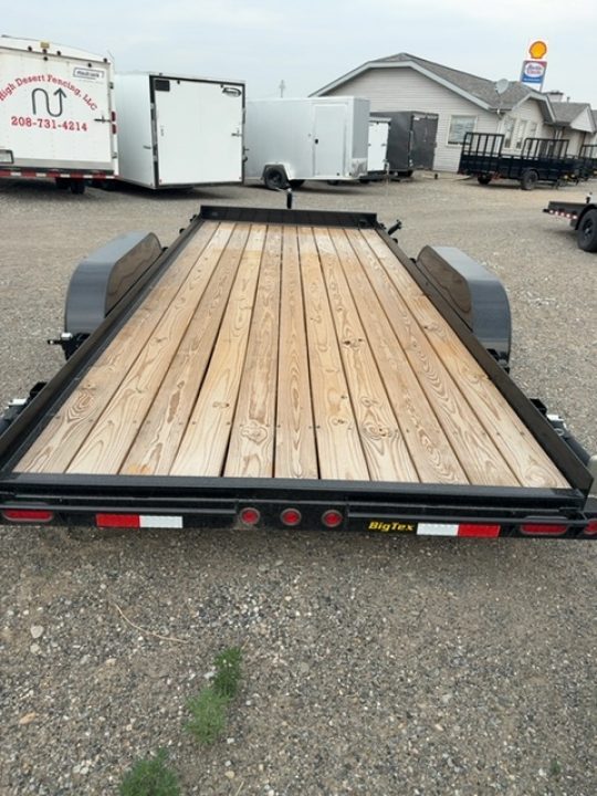 New 2026 Big Tex Trailers 7X18 OPEN CAR HAULER 10K WITH SLIDE IN RAMPS
