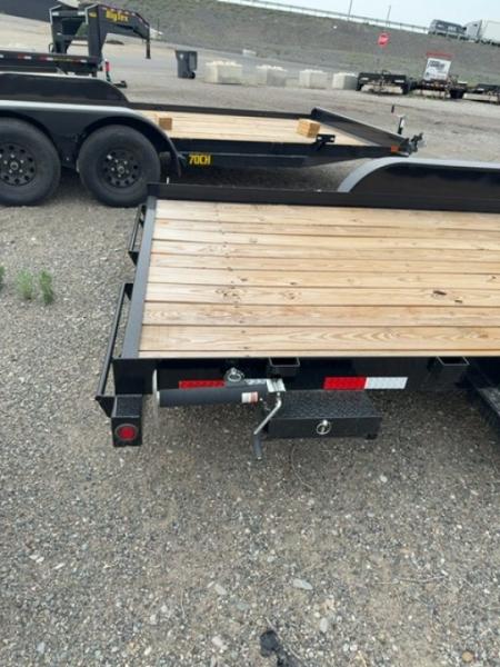 New 2026 Big Tex Trailers 7X18 OPEN CAR HAULER 10K WITH SLIDE IN RAMPS