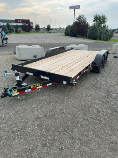 New 2026 Big Tex Trailers 7X16 OPEN CAR HAULER 10K WITH SLIDE IN RAMPS