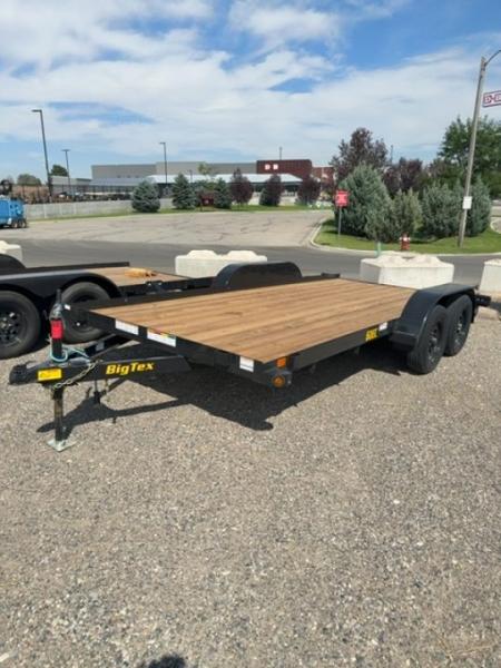 New 2026 Big Tex Trailers 7X16 OPEN CAR HAULER 6K WITH SLIDE IN RAMPS