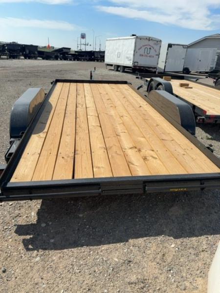 New 2026 Big Tex Trailers 7X16 OPEN CAR HAULER 6K WITH SLIDE IN RAMPS