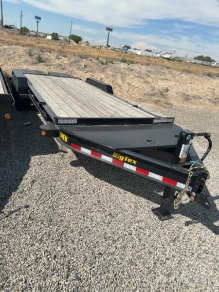 Used 2025 Big Tex Trailers 7X20 EQUIPMENT TRAILER 15.4K WITH MEGA RAMPS