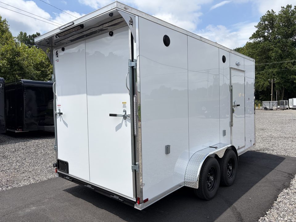 New 2027 Spartan 7X16 Pro Race Trailer, 7' 6" Interior, SXS/Golf Cart Escape Door, PolyCor, StableDeck