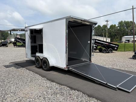 New 2027 Spartan 7X16 Pro Race Trailer, 7' 6  Interior, SXS/Golf Cart Escape Door, PolyCor, StableDeck