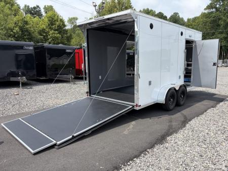 New 2027 Spartan 7X16 Pro Race Trailer, 7' 6" Interior, SXS/Golf Cart Escape Door, PolyCor, StableDeck