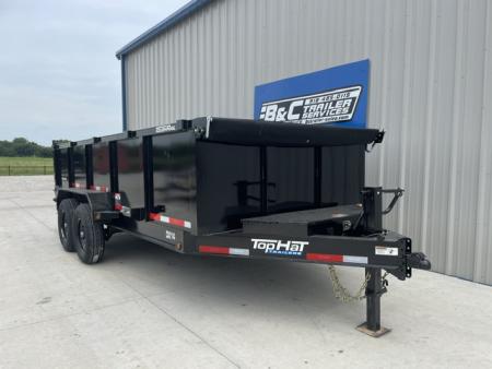 New 2026 TOP HAT 83X16 DUMP TRAILER,3' WALLS, 7000lb AXLES, GVWR 14,000lbs