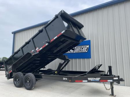 New 2026 TOP HAT 83X16 DUMP TRAILER,3' WALLS, 7000lb AXLES, GVWR 14,000lbs