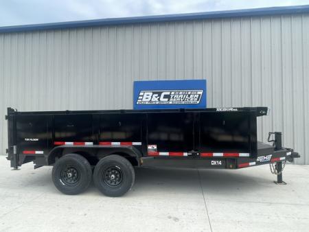 New 2026 TOP HAT 83X16 DUMP TRAILER,3' WALLS, 7000lb AXLES, GVWR 14,000lbs