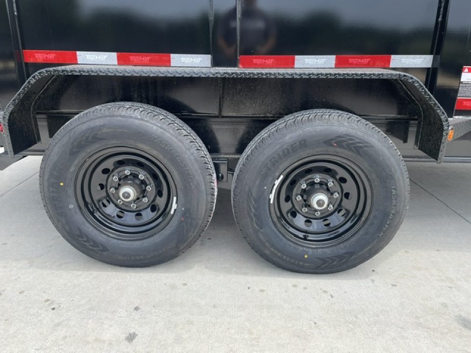 New 2026 TOP HAT 83X14 DUMP TRAILER W/3' WALLS, 7000lb AXLES, GVWR 14,000lbs