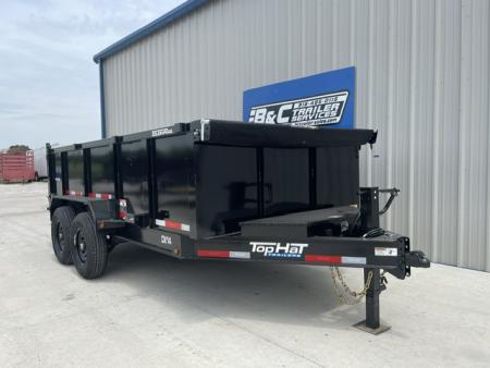 New 2026 TOP HAT 83X14 DUMP TRAILER W/3' WALLS, 7000lb AXLES, GVWR 14,000lbs