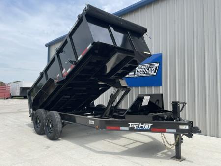 New 2026 TOP HAT 83X14 DUMP TRAILER W/3' WALLS, 7000lb AXLES, GVWR 14,000lbs