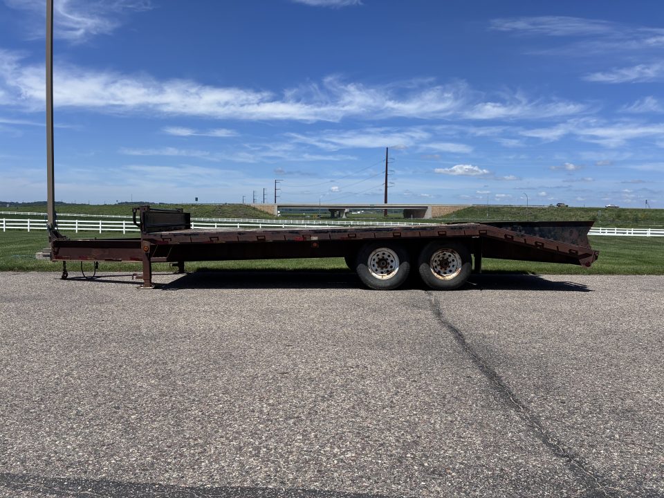 Used 2013 Liberty 20' (15' + 5') Bumper Pull Pintle Hitch Flatbed Trailer