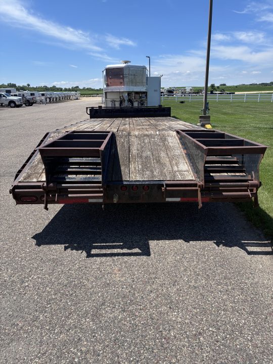 Used 2013 Liberty 20' (15' + 5') Bumper Pull Pintle Hitch Flatbed Trailer