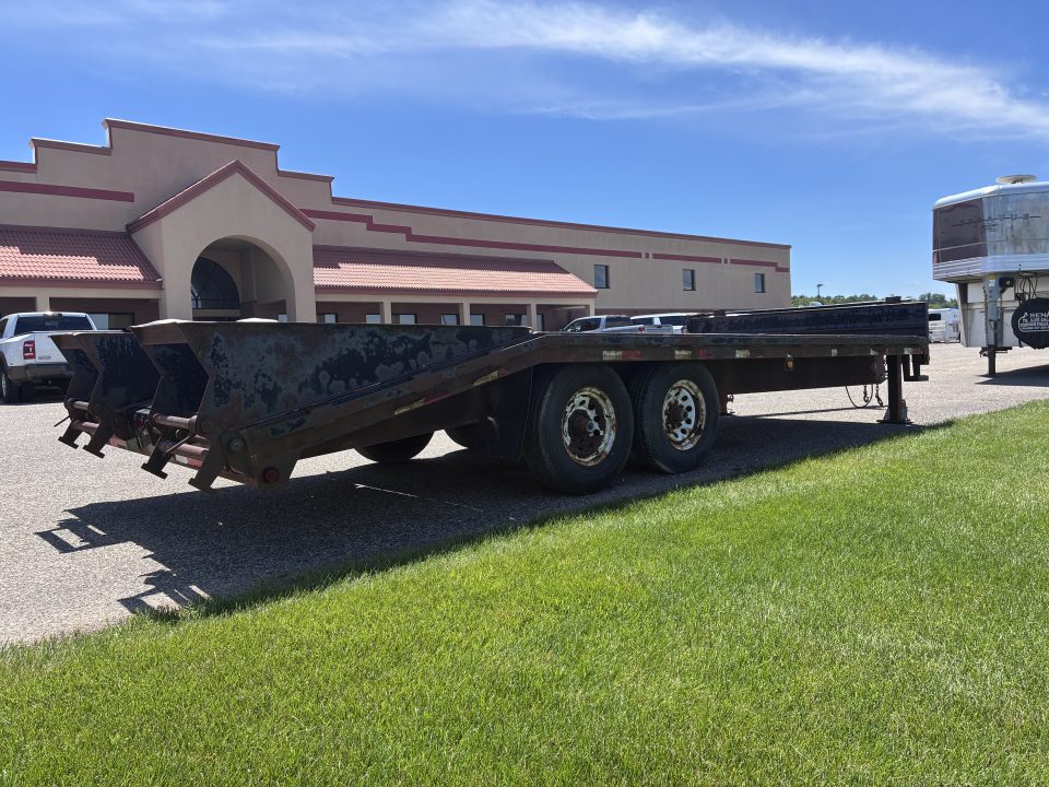 Used 2013 Liberty 20' (15' + 5') Bumper Pull Pintle Hitch Flatbed Trailer